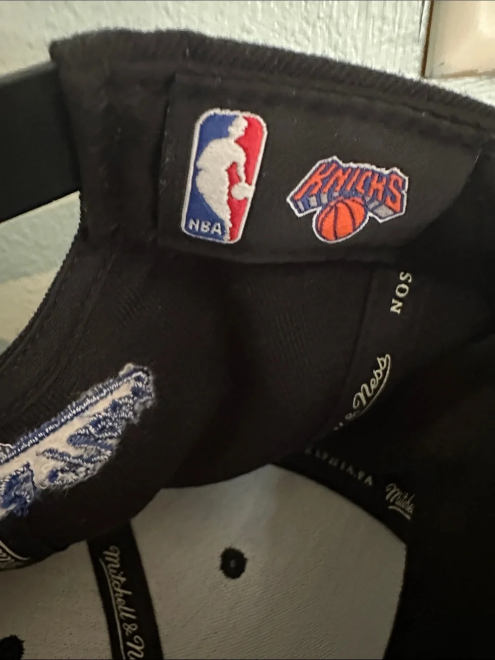 Knicks adults Adjustable Black Cap with Blue Embroidery